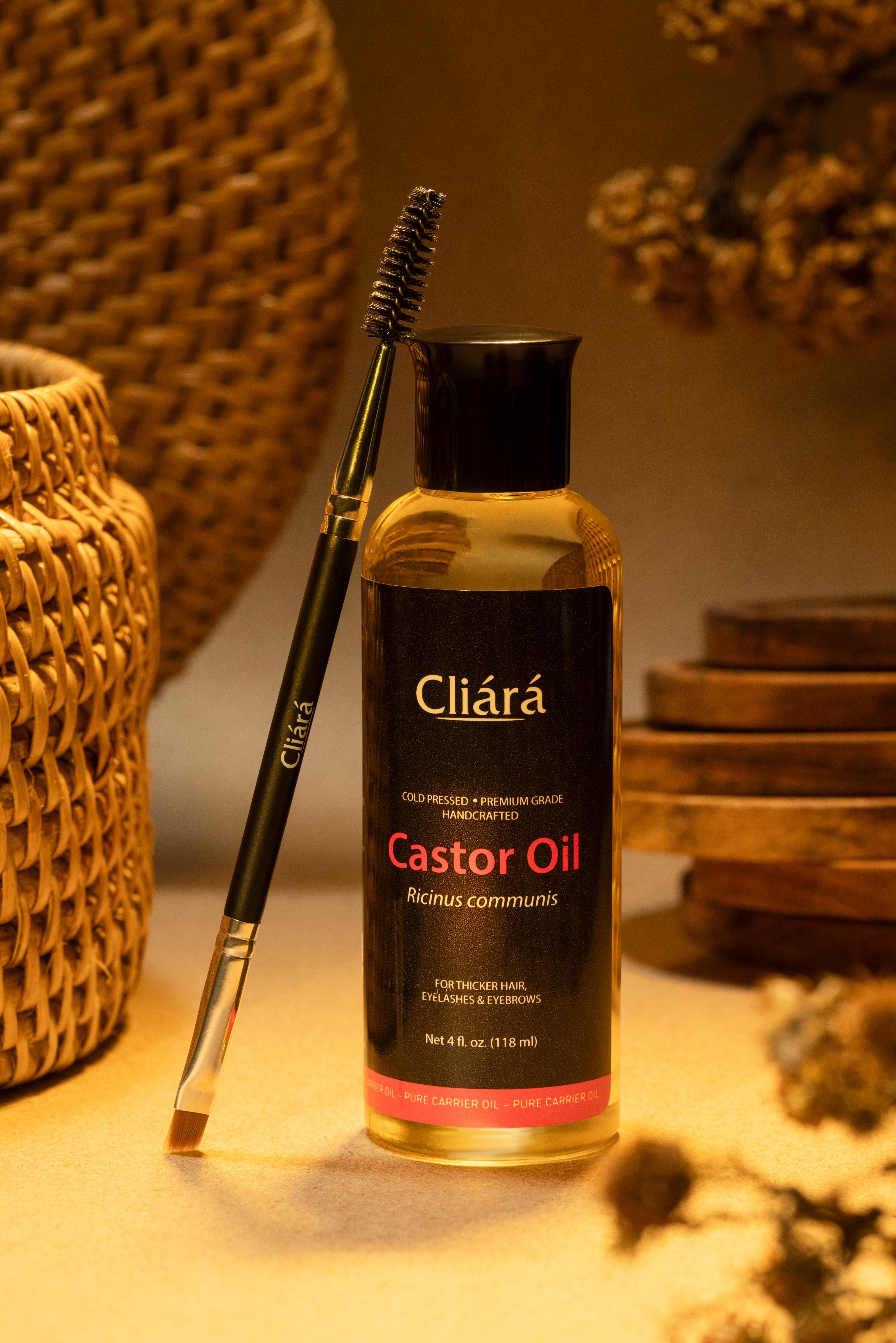 Sri Lankan Black Castor Oil + Free Eyebrow Brush - Cliara Essential Oils