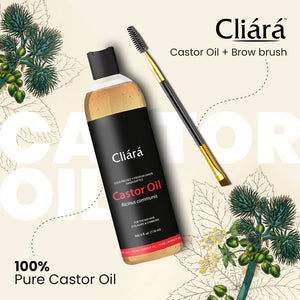 Cliara Sri Lankan Black Castor Oil + Free Eyebrow Brush
